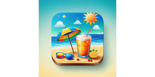 Summer Spells tropical word game interface showing letter puzzle gameplay